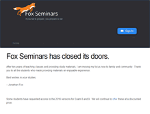 Tablet Screenshot of foxseminars.com